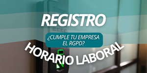 Empresa revisando un sistema de registro horario digital para cumplir con el RGPD y la protección de datos.