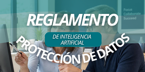 Equipo de una empresa revisando el cumplimiento del Reglamento de IA y la protección de datos
